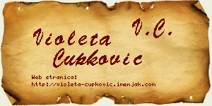 Violeta Čupković vizit kartica